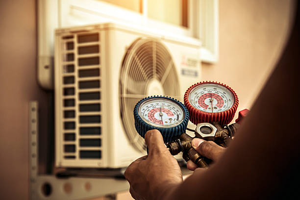 Professional Hvac technician working in Mottville, NY
